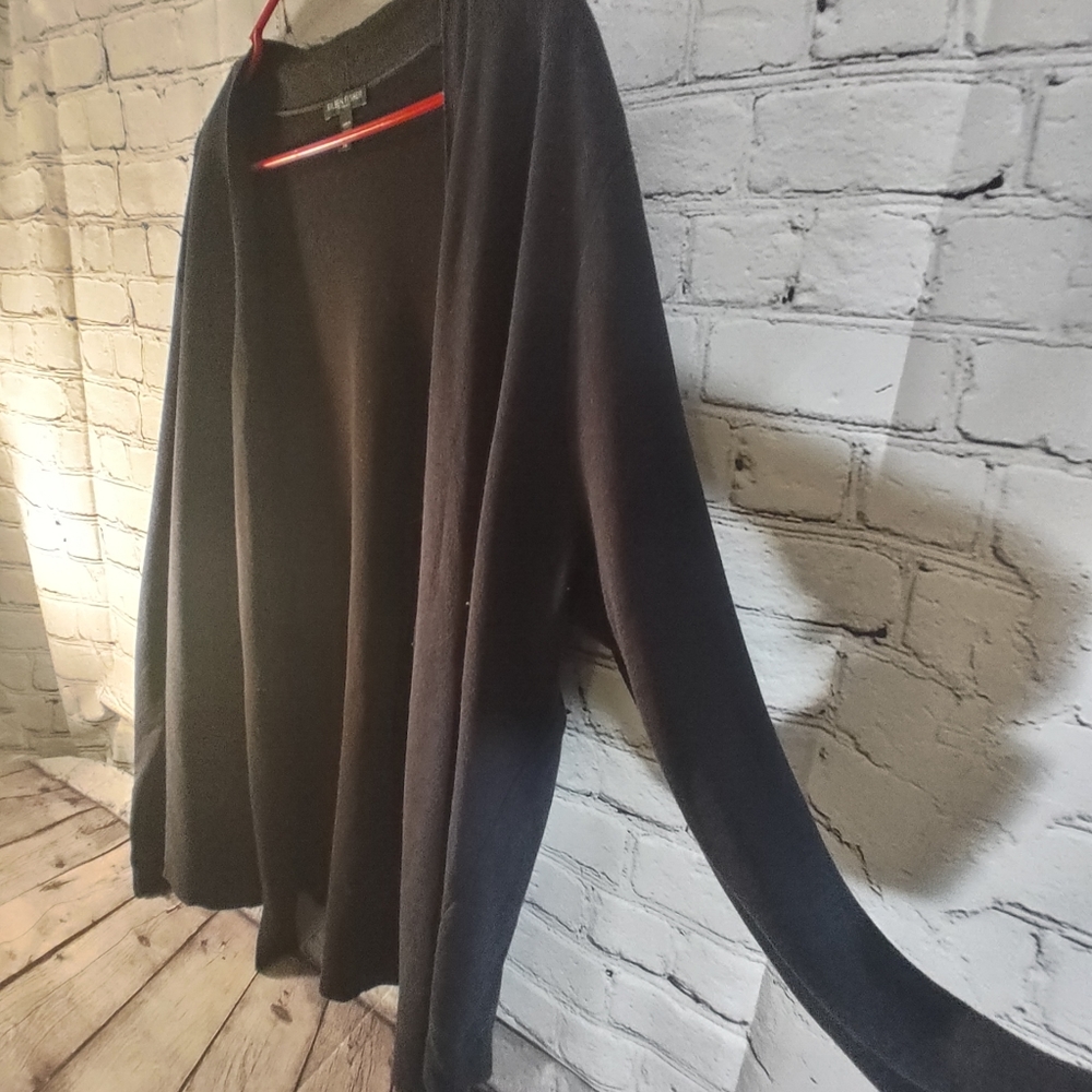 Eileen Fisher 3X Blue Open Sweater Cardigan - Picture 5 of 12